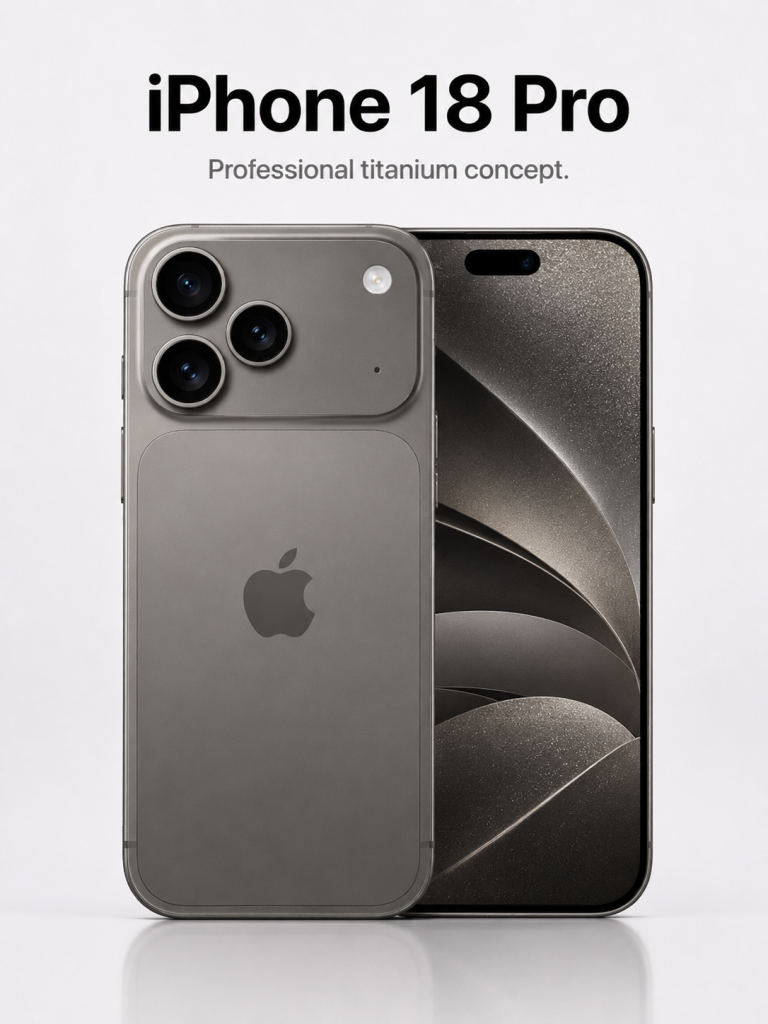 Hình ảnh dự kiến của iPhone 18 Pro
